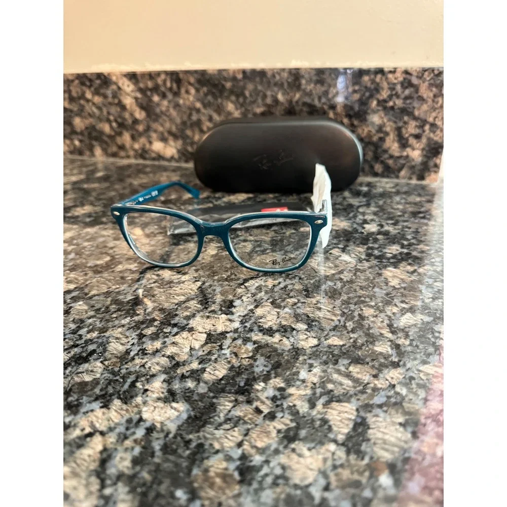 Ray-Ban RB5285‎ 5763 Blue Teal Square Eyeglasses Frames with Case 53-19-145
